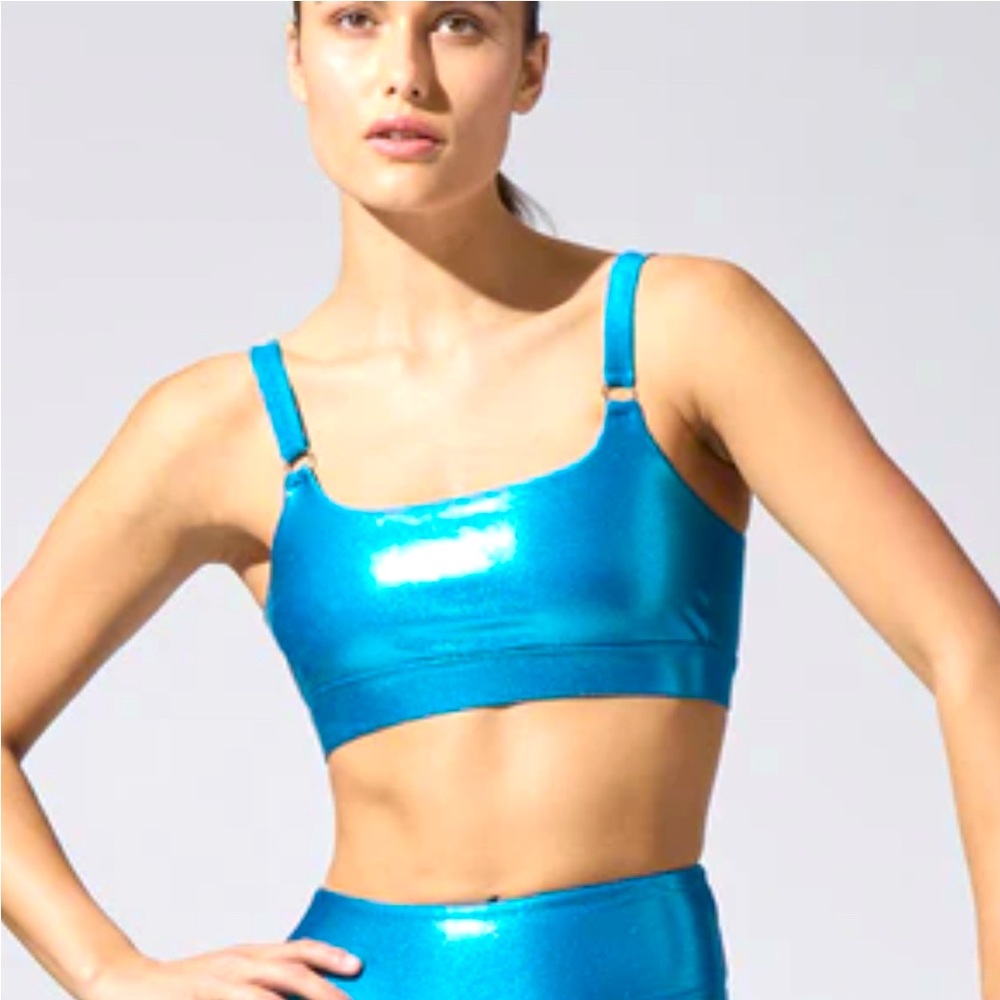 Heroin sport marvel leggings and sport bra in super blue
